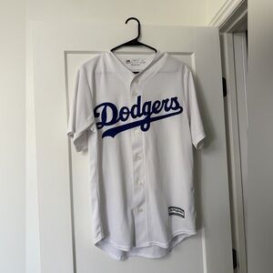 Majestic White and Blue Dodgers Jersey